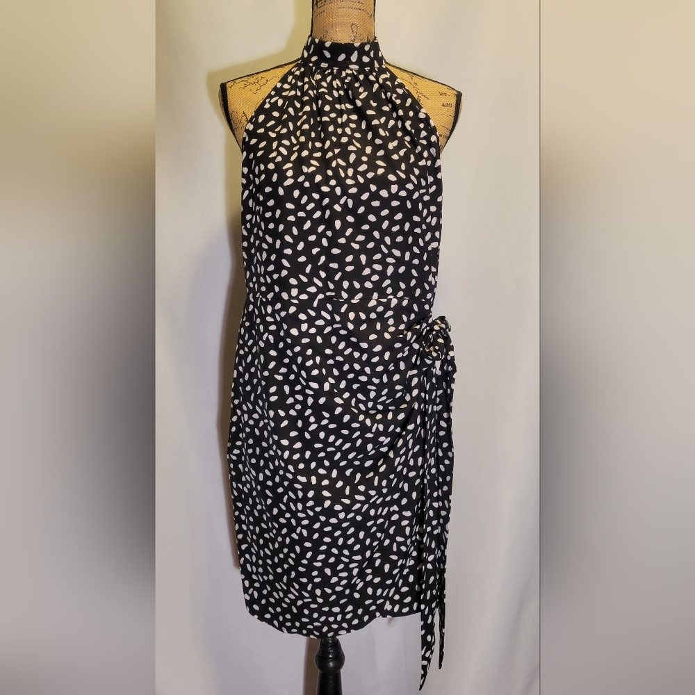 SHEIN Frenchy Printed Wrap Halter Neck Mini Dress | Sz. 0XL | New!